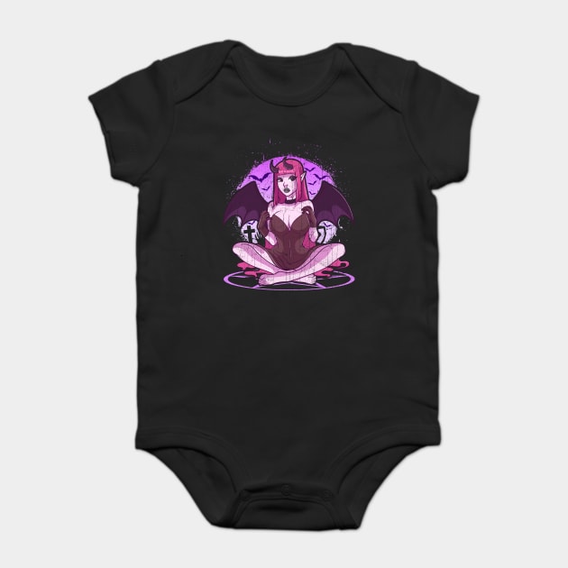 Pastel Goth Bat Lover Design Gift Baby Bodysuit by creative